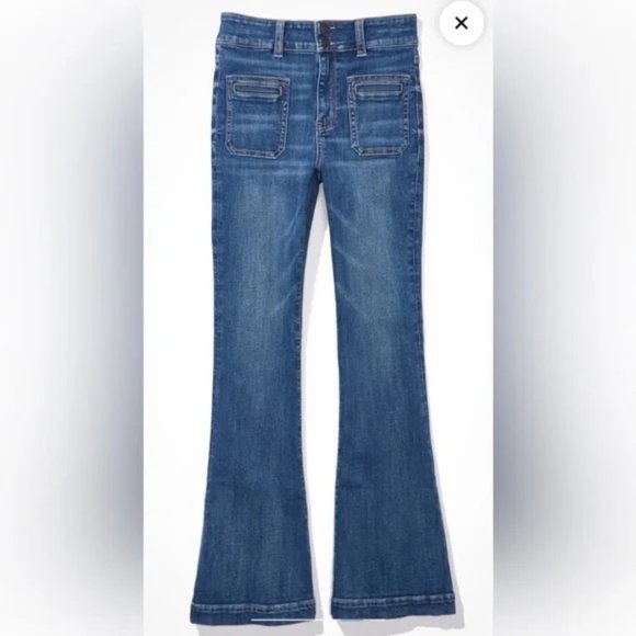 SOLD NWT American Eagle Next Level Super High-Waisted Flare Jean  Sz 6R - Picture 3 of 14